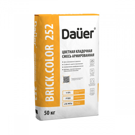 Цветная кладочная смесь армированная Dauer BRICK.COLOR 252 терракотовая 50 кг