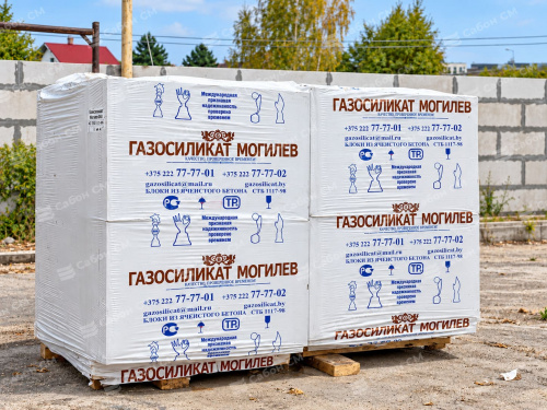 Блок газоcиликатный ГК Газосиликат 600х400х250 стеновой, D500